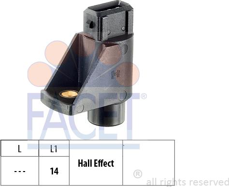 FACET 9.0042 - Sensore, Posizione albero a camme www.autoricambi360.it