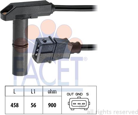 FACET 9.0058 - Generatore di impulsi, Albero a gomiti www.autoricambi360.it