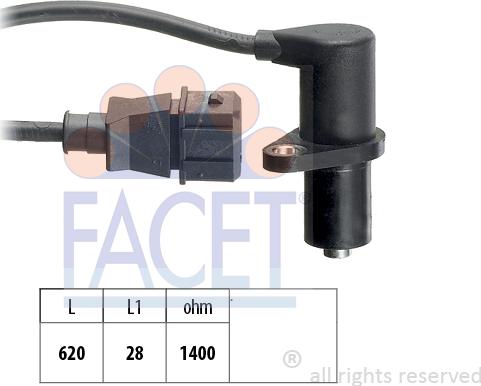 FACET 9.0086 - Sensore, Posizione albero a camme www.autoricambi360.it
