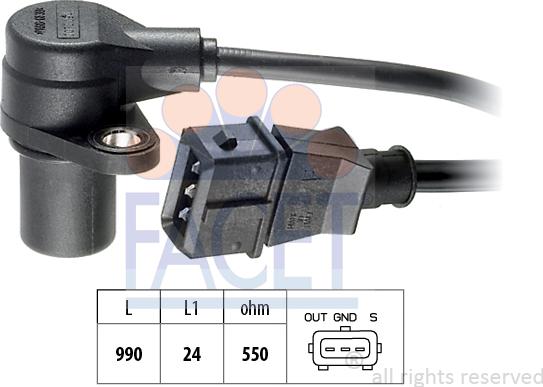 FACET 9.0073 - Generatore di impulsi, Albero a gomiti www.autoricambi360.it