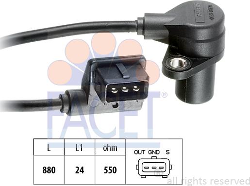 FACET 9.0158 - Generatore di impulsi, Albero a gomiti www.autoricambi360.it