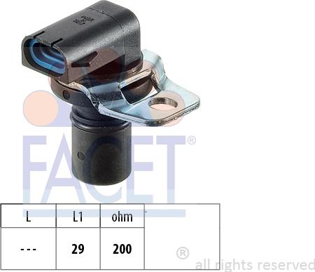 FACET 9.0104 - Sensore n° giri, Cambio automatico www.autoricambi360.it