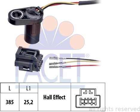 FACET 9.0855 - Sensore n° giri, Cambio automatico www.autoricambi360.it