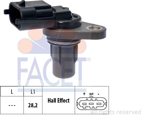 FACET 9.0833 - Sensore, Posizione albero a camme www.autoricambi360.it