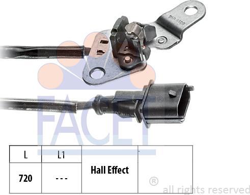 FACET 9.0355 - Sensore, Posizione albero a camme www.autoricambi360.it