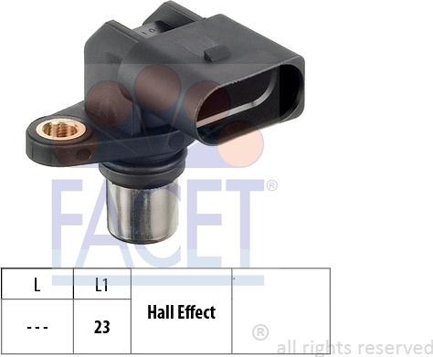 FACET 9.0351 - Sensore, Posizione albero a camme www.autoricambi360.it