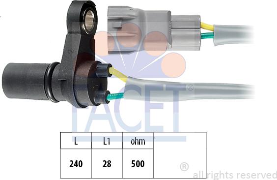 FACET 9.0375 - Sensore n° giri, Cambio automatico www.autoricambi360.it