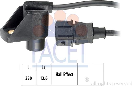 FACET 9.0243 - Sensore, Posizione albero a camme www.autoricambi360.it