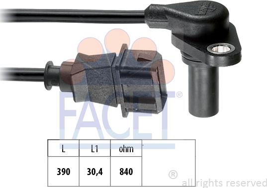 FACET 9.0204 - Sensore n° giri, Cambio automatico www.autoricambi360.it