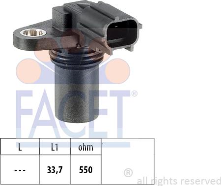 FACET 9.0281 - Sensore, Posizione albero a camme www.autoricambi360.it