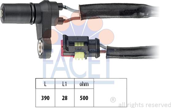 FACET 9.0231 - Sensore n° giri, Cambio automatico www.autoricambi360.it