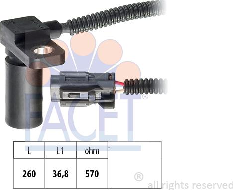 FACET 9.0232 - Sensore n° giri, Cambio automatico www.autoricambi360.it