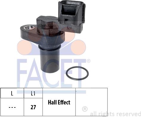 FACET 9.0754 - Sensore n° giri, Cambio automatico www.autoricambi360.it