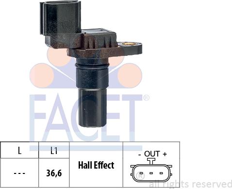 FACET 9.0710 - Sensore n° giri, Cambio automatico www.autoricambi360.it