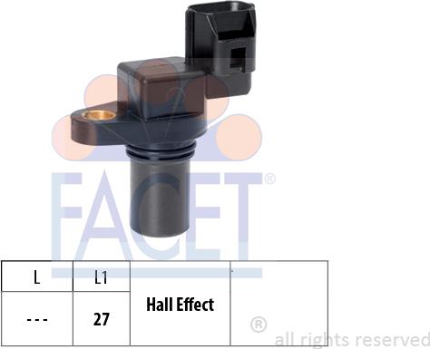 FACET 9.0735 - Sensore n° giri, Cambio automatico www.autoricambi360.it