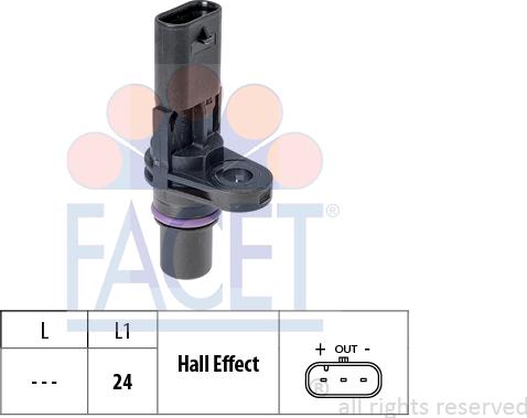 FACET 9.0774 - Sensore, Posizione albero a camme www.autoricambi360.it