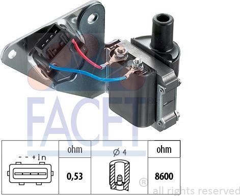 FACET 9.8123 - Bobina d'accensione www.autoricambi360.it