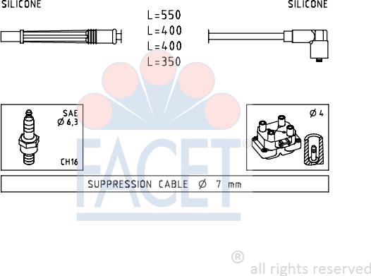 FACET 4.7229 - Kit cavi accensione www.autoricambi360.it