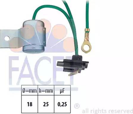 FACET 0.0633 - Condensatore, Impianto d'accensione www.autoricambi360.it