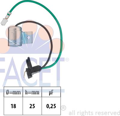 FACET 0.0628 - Condensatore, Impianto d'accensione www.autoricambi360.it