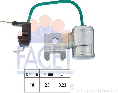FACET 0.0179/95 - Condensatore, Impianto d'accensione www.autoricambi360.it