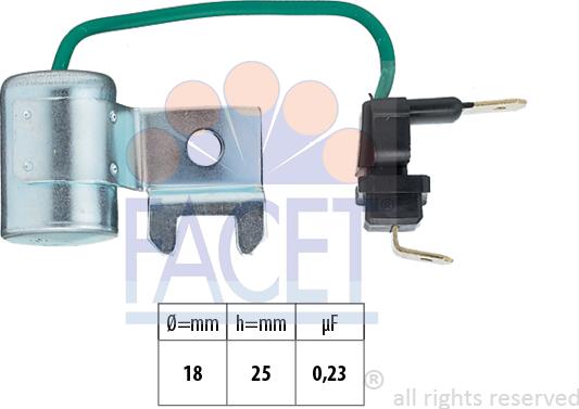 FACET 0.0179/96 - Condensatore, Impianto d'accensione www.autoricambi360.it