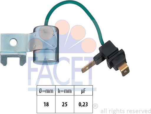 FACET 0.0179/157 - Condensatore, Impianto d'accensione www.autoricambi360.it