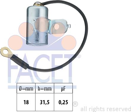 FACET 0.0397 - Condensatore, Impianto d'accensione www.autoricambi360.it