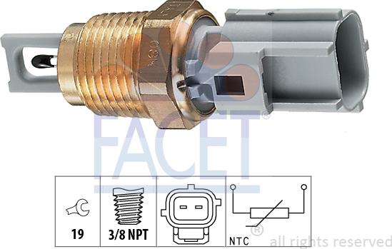 FACET 10.4004 - Sensore, Temperatura aria aspirata www.autoricambi360.it