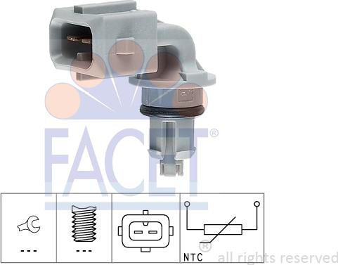 FACET 10.4005 - Sensore, Temperatura aria aspirata www.autoricambi360.it