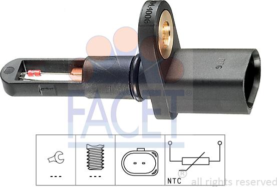 FACET 10.4006 - Sensore, Temperatura aria aspirata www.autoricambi360.it