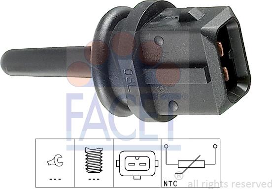 FACET 10.4003 - Sensore, Temperatura aria aspirata www.autoricambi360.it