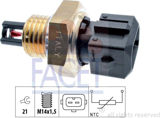 FACET 10.4019 - Sensore, Temperatura aria aspirata www.autoricambi360.it