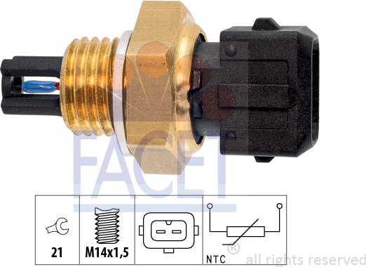 FACET 10.4015 - Sensore, Temperatura aria aspirata www.autoricambi360.it