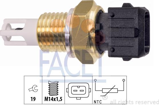 FACET 10.4016 - Sensore, Temperatura aria aspirata www.autoricambi360.it