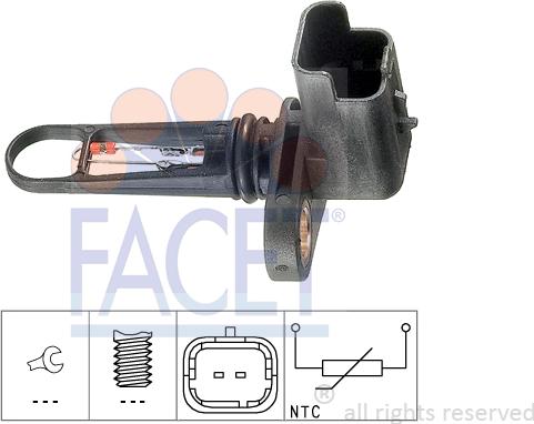 FACET 10.4021 - Sensore, Temperatura aria aspirata www.autoricambi360.it