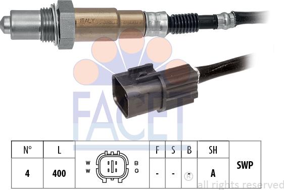FACET 10.8551 - Sonda lambda www.autoricambi360.it