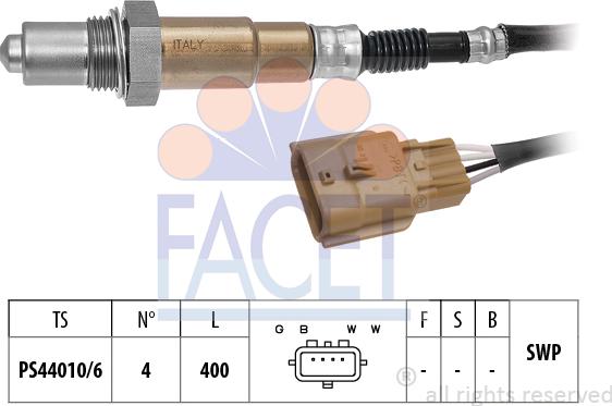 FACET 10.8558 - Sonda lambda www.autoricambi360.it