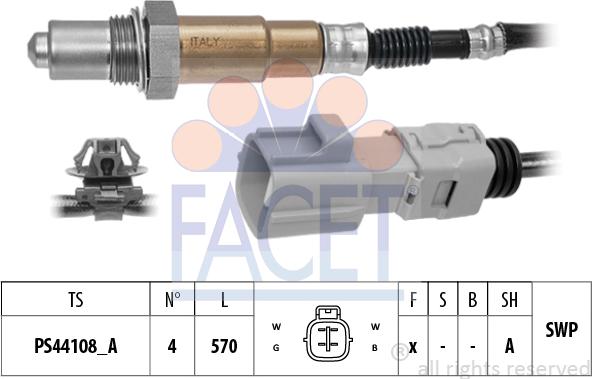 FACET 10.8557 - Sonda lambda www.autoricambi360.it