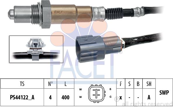 FACET 10.8604 - Sonda lambda www.autoricambi360.it