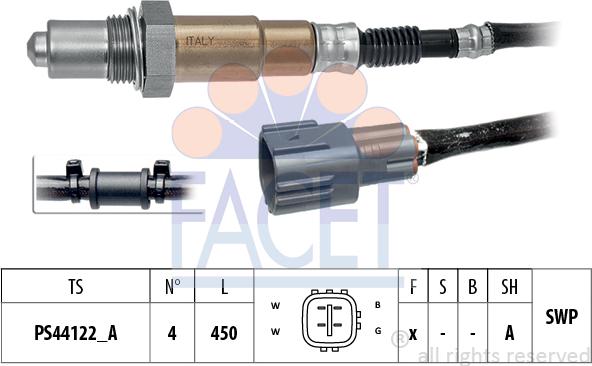 FACET 10.8603 - Sonda lambda www.autoricambi360.it
