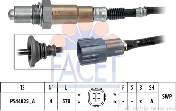FACET 10.8607 - Sonda lambda www.autoricambi360.it