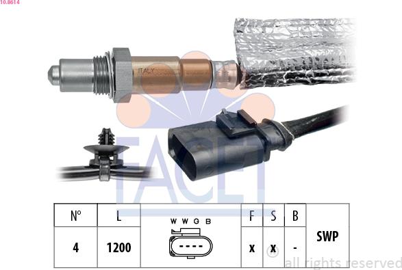 FACET 10.8614 - Sonda lambda www.autoricambi360.it