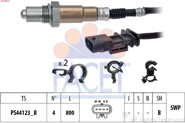 FACET 10.8613 - Sonda lambda www.autoricambi360.it