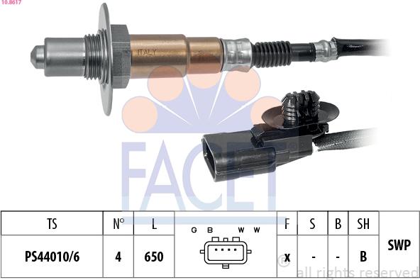FACET 10.8617 - Sonda lambda www.autoricambi360.it