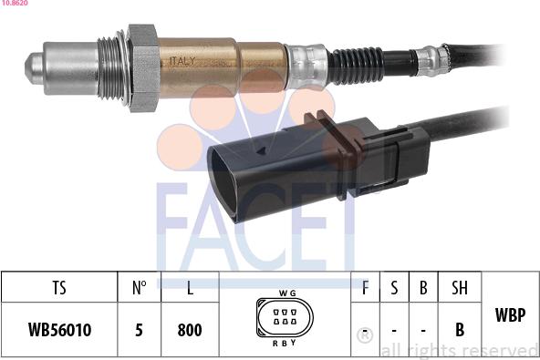 FACET 10.8620 - Sonda lambda www.autoricambi360.it