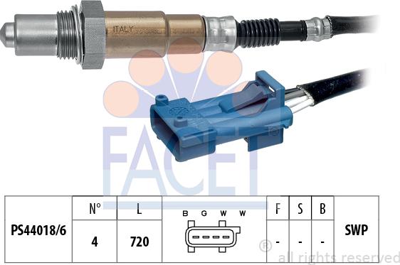FACET 10.8198 - Sonda lambda www.autoricambi360.it