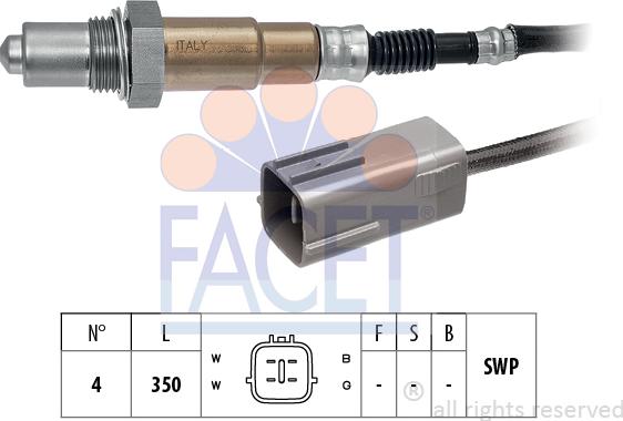 FACET 10.8192 - Sonda lambda www.autoricambi360.it
