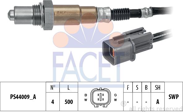 FACET 10.8343 - Sonda lambda www.autoricambi360.it