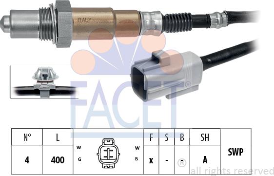 FACET 10.8368 - Sonda lambda www.autoricambi360.it